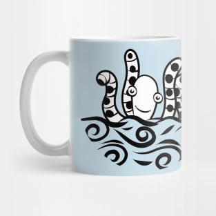 Friendly black & white Octopus Mug